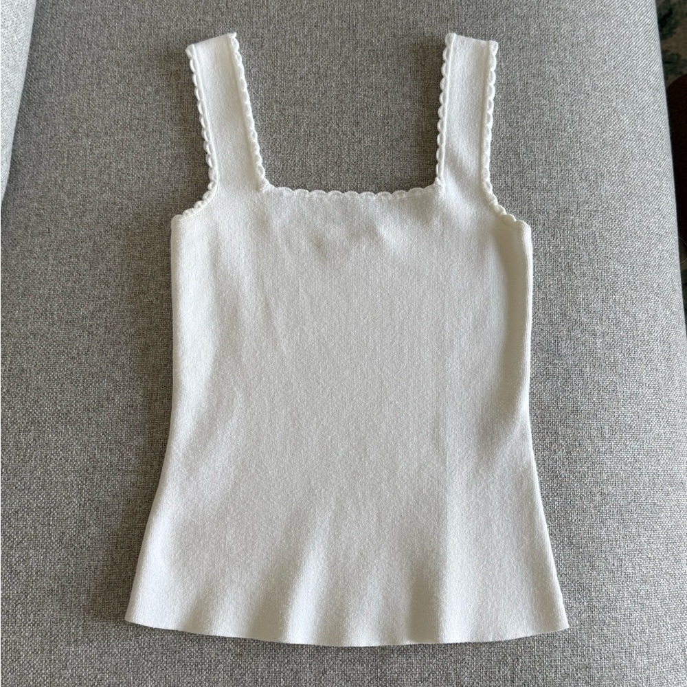 Sezane Scalloped Top